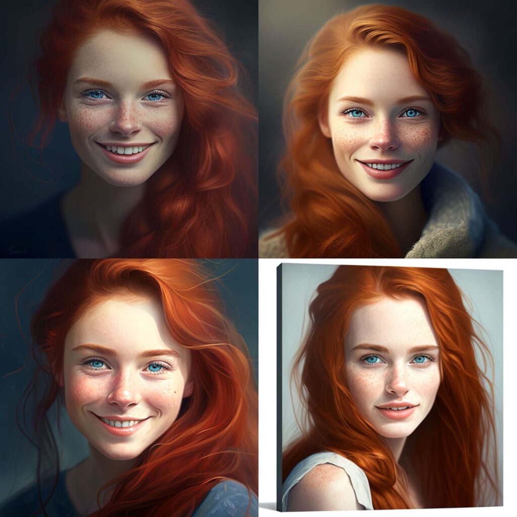 Midjourney portraits v4